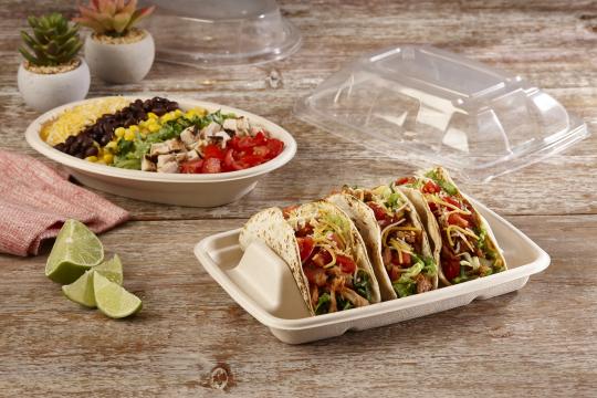 Pulp Plus® All-in-One Taco Tray | Sabert